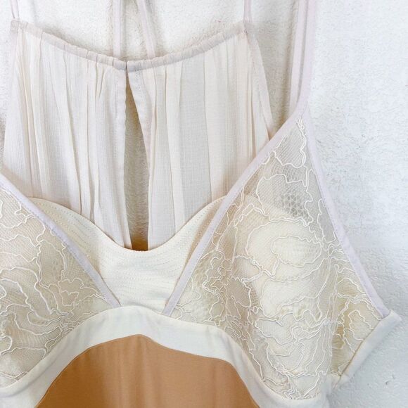 Jonathan Simkhai Cream Maxi Gown Strppy Dress Size 12 - Picture 6 of 12